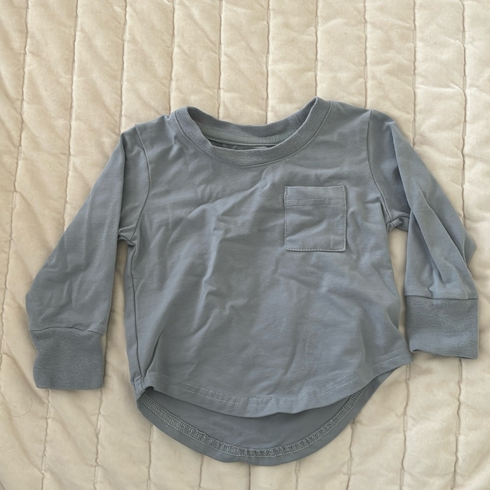 Little Bipsy long sleeve pocket tee 6-12 months